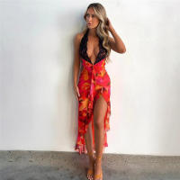 BUNO-Vestidos sexis de fiesta con escote en V profundo con espalda descubierta ceñido al cuerpo vestido largo de noche elegante para mujer vestido de verano 2025 Vestidos - details 5