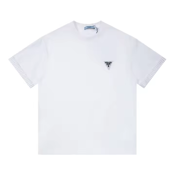 Camisa de manga corta con logotipo frontal de moda de verano de alta calidad, camiseta holgada de algodón puro para hombre, nuevo accesorio de camisa informal estilo pareja - 1