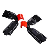 Correas de elevación tipo gancho SBR, gancho de agarre para levantamiento de pesas ajustable, protector de muñeca de potencia auxiliar antideslizante suave, 1 par - details 14