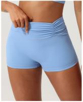 Pantalones cortos deportivos de estilo europeo y americano con puntadas de Control de barriga, Capris de Yoga para levantar glúteos sin línea en T para correr - details 3