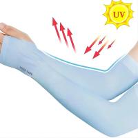 Mangas de Protección Solar de Seda de Hielo Unisex Cubierta de Codo para Ciclismo, Correr, Pescar, Conducir Manga Anti-UV Refrescante para Deportes y Exteriores - details 0