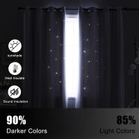 Cortinas de dormitorio opacas aislantes de doble capa con gafas de protección UV, 1 pieza - details 5