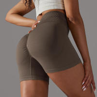 Pantalones cortos de yoga para mujer, pantalones cortos Fiess para correr, ciclismo, transpirables, cintura alta, entrenamiento, gimnasio, verano - details 75