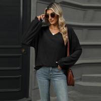 Top para mujer, camiseta holgada lisa con cuello en V, ropa popular coreana elegante de liquidación, años 90 - details 2