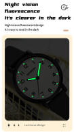 Exam Reloj de cuarzo luminoso, ligero, informal, resistente al agua, para estudiantes, silencioso - details 26