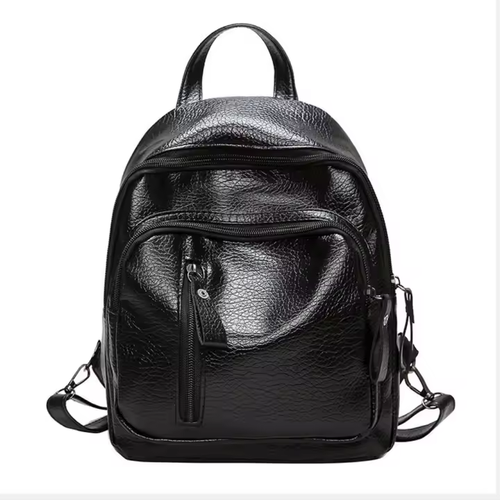 Bolso de hombro de cuero PU de gran capacidad para mujer, mochila antirrobo de viaje para mujer - 1