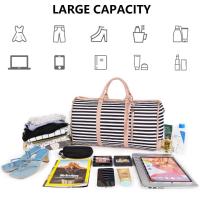 Traje plegable de las mujeres bolsa de viaje multifuncional de gran capacidad de gran PU bolsa de equipaje de mano - details 16