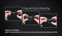 Anillo Táctico Nextorch FR-1 para Linterna Función de Corte Rápido Adecuado para Cuerpo de Linterna de 23.2mm-25.5mm Adecuado con TA20/TA30C/E51C Libre de Manos en Todo Momento Material de Acero y Nylon - details 6