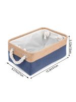 Cesta De Almacenamiento De Ropa Para Bebé Organizador De Lino Plegable Para Calcetines Sujetadores Y Juguetes En Colores Gris Azul Oscuro Café Rosa Beige Verde - details 0