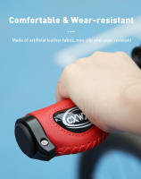 CXWXC empuñaduras de cuero para manillar de bicicleta de montaña, cubierta de Gel de silicona líquida, antideslizante, absorción de impactos, bloqueable - details 6