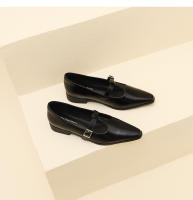Nuevos zapatos británicos de cuero suave, zapatos pequeños de cuero, tacón grueso, tacón bajo, zapatos Marie - details 21