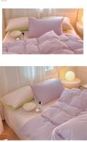 Juego de Cubierta de Edredón de Algodón 100% Doble Piel Amigable con la Piel Funda de Cama Personalizada Sin Sábanas - details 8