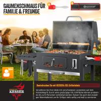 Parrilla de Carbón Grande con Carrito Asador BBQ de Acero Inoxidable con Termómetro - details 26