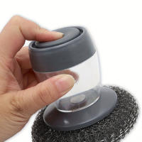 Cepillo de Limpieza Multifuncional con Esponjas de Acero Inoxidable 1pc Muebles y Baño Cepillo de Dishwashing con Bolas de Alambre - details 4