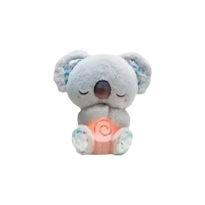 Muñeco De Peluche Para Niños Oso Respiratorio Soothing Para Dormir Compañero De Sueño Con Música Y Luz Almohada De Compromiso Juguetes De Peluche - 1