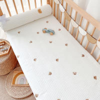 Sábanas de Cuna Ajustables para Bebés Algodón Cepillado Protector de Almohadilla de Pañales - details 0
