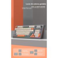 El nuevo K98 teclado bluetooth inalámbrico recargable sensación mecánica hombres y mujeres ordenador tableta oficina juego luminoso - details 4