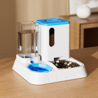 Comedero automático para mascotas y dispensador de agua – Cuenco de agua para alimentador de alimentos para perros y gatos de gran gravedad 2 en 1 – Fácil de limpiar, no necesita energía – Estación para mascotas duradera, antideslizante, para interiores y - details 5