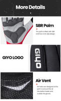 GIYO-guantes cálidos de invierno para ciclismo, manoplas gruesas largas de dedo completo, pantalla táctil, SBR, a prueba de golpes, para bicicleta de Palma - details 7