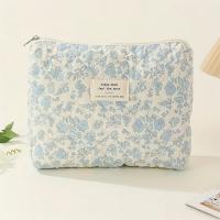 Bolsa de maquillaje de mano con patrón Floral, organizador de artículos de tocador, gran regalo para mujeres y niñas, día de la madre, 2 piezas - details 3