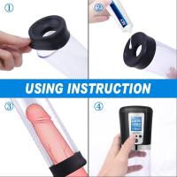 Bomba de vacío eléctrica para agrandar el pene, 4 fuerzas de succión, bomba de extensión de agrandamiento del pene de alto vacío automática recargable, juguetes para parejas masculinas - details 3