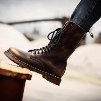 Botas De Cuero Para Hombre, Botas De Trabajo De Caña Alta Transpirables Y Resistentes Al Desgaste, Impermeables Y Cálidas - details 8