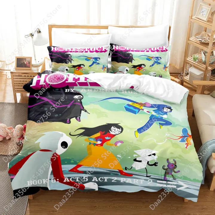 Conjunto de Ropa de Cama Homestuck 3D Anime Tamaño Cama Sencilla, Doble, Rey - 1