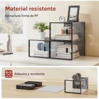 Cajas de Zapatos de Plástico Transparentes Apilables y Plegables Organizador de Zapatos para Armario con Tapa Frontal - details 23