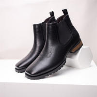 Botas de vaquero occidentales bordadas vintage Botas Chelsea de tacón cuadrado con parte superior baja - details 8