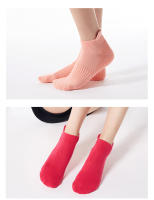 Calcetines deportivos de algodón para mujer, medias antideslizantes de cabeza redonda, transpirables, con ventilación, para Pilates, Ballet y baile - details 5