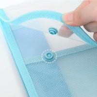 Bolsa de almacenamiento de papel de prueba multifuncional, función de botón, bolsa de documentos de gran capacidad para niños, organizador de papelería portátil de mano - details 11