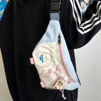 Bolso cruzado portátil para chica, bolso de pecho de estilo japonés, impermeable, para correr, riñonera, bolsa de nailon con contraste de Color para teléfono, para chicas adolescentes - details 25