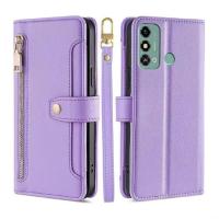 Funda de cuero magnética multifuncional para mujer, funda protectora con cremallera, ZTE Blade A53 4G, de moda - details 9