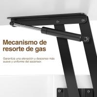 Centro Elevable, Mesa de Salón con Cajón y Compartimento Oculto, Mesas Elevables Modernas Convertibles en Comedor, 100 x 50 cm, Blanco - details 6
