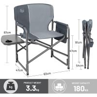 Silla de Camping Resistente de 180 kg Silla Plegable Aluminio Silla de Camping para Adultos con Mesa Auxiliar Portátil para Festivales al Aire Libre - details 5