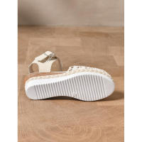 Sandalias de Mujer Talla Grande Nuevo Estilo Exterior Yute Encaje Casual Una Tira Punta Cerrada Suela Gruesa Plataforma - details 2