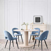 EGOONM Juego de 4 sillas de comedor de cocina modernas, silla de comedor familiar nórdica, cojín trasero hueco moderno único, para cocina/sala de estar - details 8
