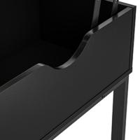 100cm mesa elevable negra madera