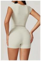 Camiseta deportiva de manga corta para mujer, Top ajustado de secado rápido, ropa informal para correr y Yoga - details 3