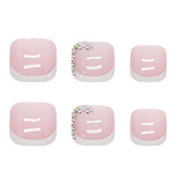 Uñas de los pies rosadas a presión blancas con borde suave e inofensivo para uso en espectáculos escénicos - details 0