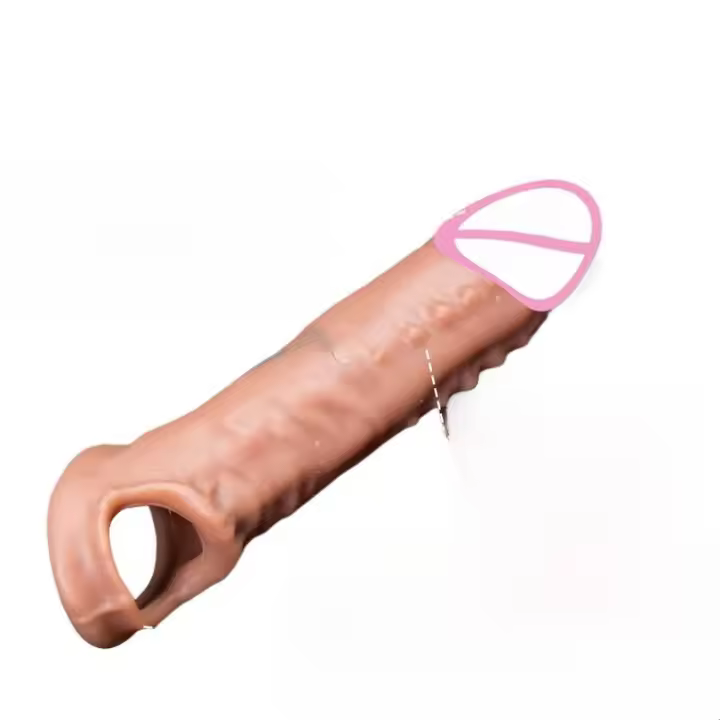 Empaque privado Extensor de pene sexy Potenciador de testículos Funda de bondage para agrandamiento Condón reutilizable Retraso de tiempo Juguetes sexuales para hombres - 1