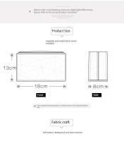 Bolsa de Cosméticos de Cuero Impermeable Diseño a Cuadros para Almacenamiento de Maquillaje de Viaje Bolsa de Belleza para Mujeres - details 9