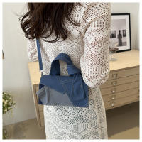 Bolso pequeño portátil de moda versátil, nuevo denim, bolso cuadrado pequeño cruzado de hombro empalmado - details 10