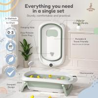 Bañera Bebe Plegable Con Termómetro - Asiento bañera Bebe - Silla Baño Bebe- Desde El Nacimiento Hasta Los 3 Años - Regalos De Nacimiento - details 1
