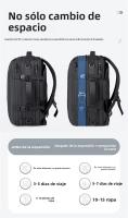 La mochila se puede aspirar y comprimir, mochila de expansión simple y de gran capacidad, de alta gama para hombres, bolsa de viaje. - details 6