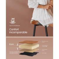 Juego de 2 Taburetes de Bar Taburetes de Cocina, Taburetes de Desayuno, Cuero Sintético con Costuras 76,2 cm de Alto, Silla Comedor, Fácil Montaje, Negro - details 43