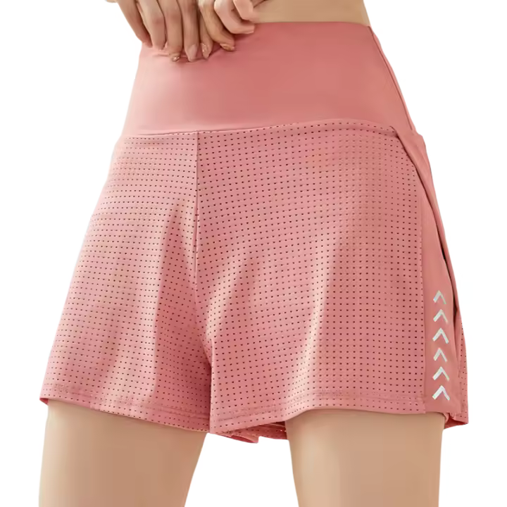 Falda de yoga de cintura alta para mujer, pantalones cortos falsos para correr y fitness, Verano - 1