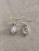 Pendientes de Gancho de Plata Esterlina-Luna Natural Joyería de Moda para Gafas y Guantes - details 0