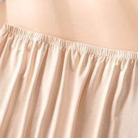 Enagua larga de encaje con flores de malla para mujer, vestido medio antideslizante antideslumbrante, vestido de enagua interior de Color puro - details 7
