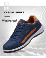 Brand Leather Men Shoes Trend Casual Shoes Breathable Leisure Male Sneakers Non-slip Footwear Sports Shoes Lace-up Trainers Shoe - details 5